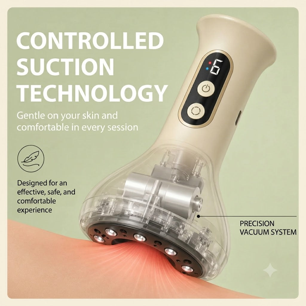 9-Level Electric Smart Cupping Massager – Heated Vacuum Gua Sha Body Massage Cup