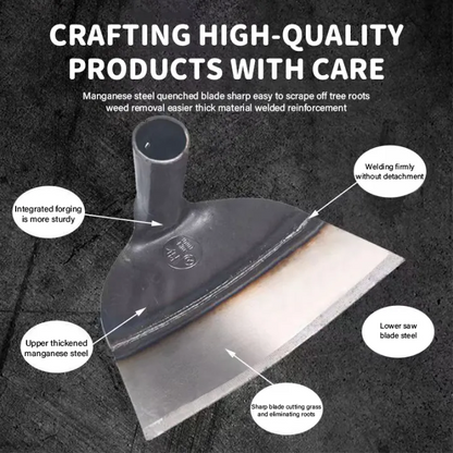 Industrial-Grade Hollow Garden Hoe – Carbon Steel Blade with Wooden Handle