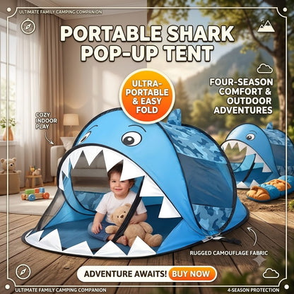 Portable Pop-Up Camouflage Camping Tent – Foldable Four-Season Outdoor & Kids Shelter