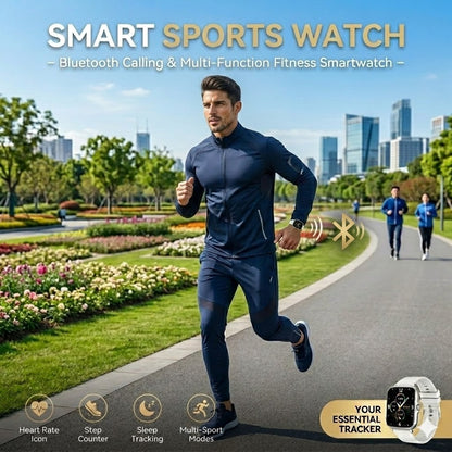 Smart Sports Watch – Bluetooth Calling & Multi-Function Fitness Smartwatch