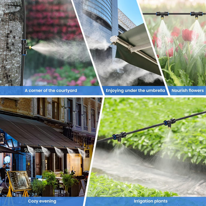 Low-Pressure Misting Cooling System – Outdoor Water Sprayer