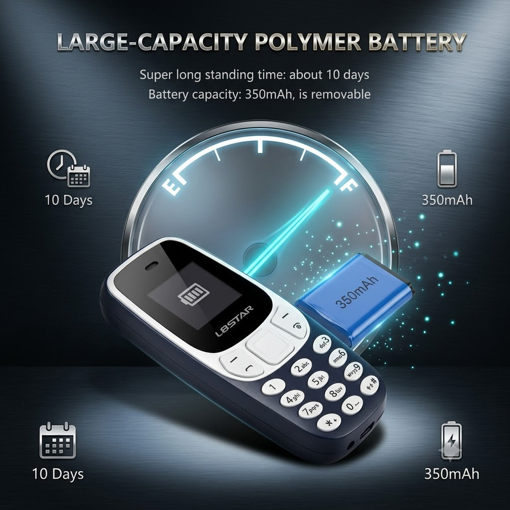 LBSTAR B10 Mini Pocket Phone – Ultra-Compact Dual SIM Mobile with Bluetooth & Physical Keyboard